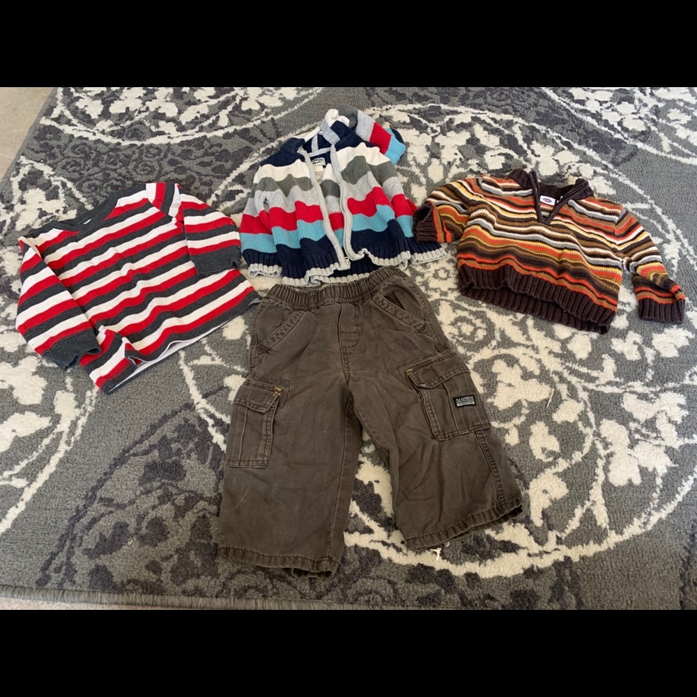 Boys sweater lot and pants
